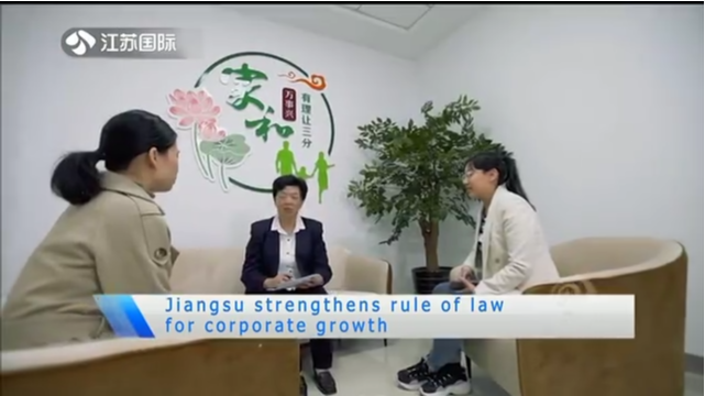 Jiangsu strengthens rule of law for corporate growth