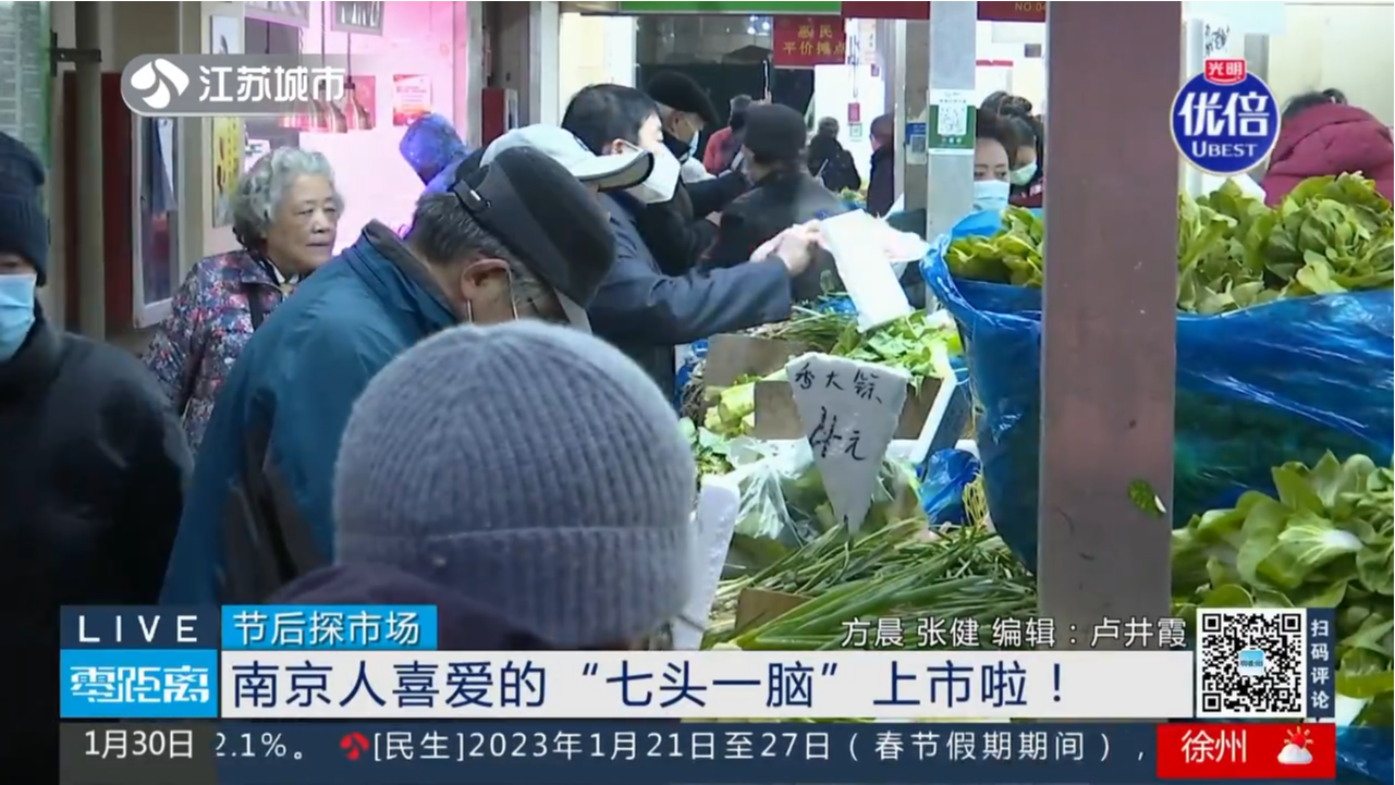 节后探市场 南京人喜爱的“七头一脑”上市啦！