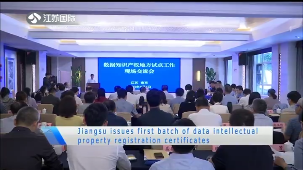Jiangsu issues first batch of data intellectual property registration certificates