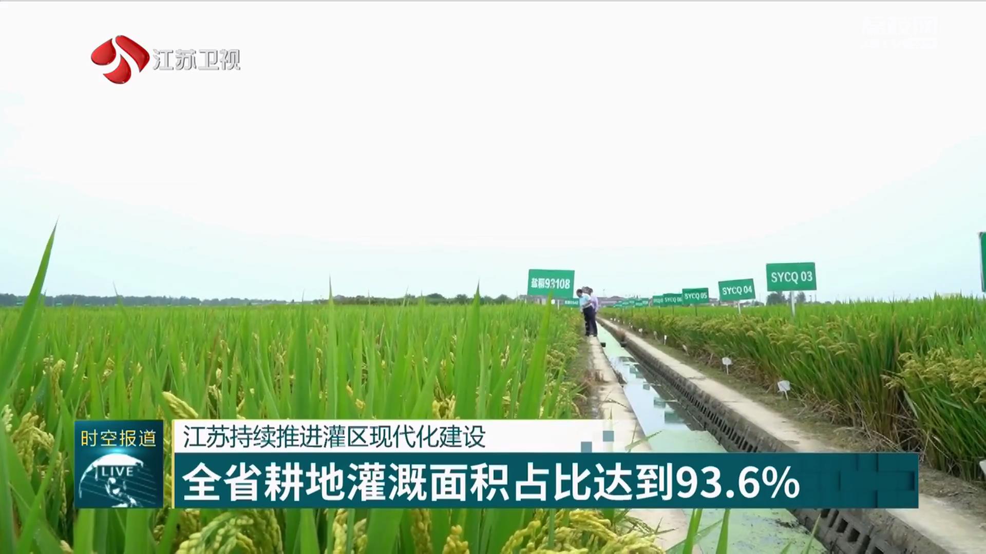 江苏持续推进灌区现代化建设 全省耕地灌溉面积占比达到93.6%